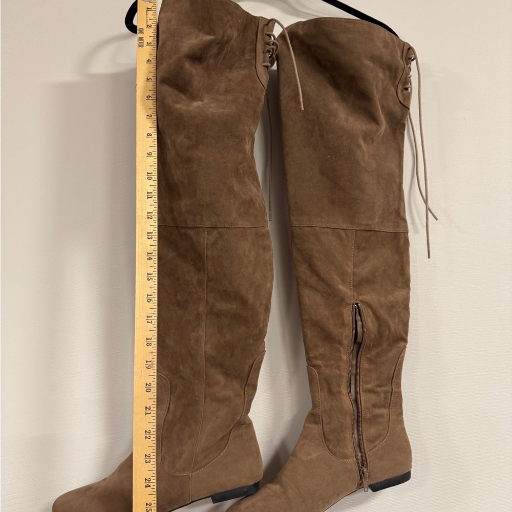 Stylish Tan Over the Knee Boots
